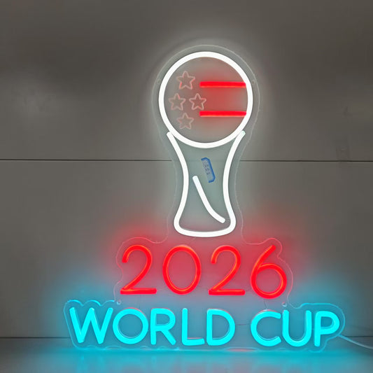 2026 FIFA World Cup Trophy Neon Sign Light For Wall Decor