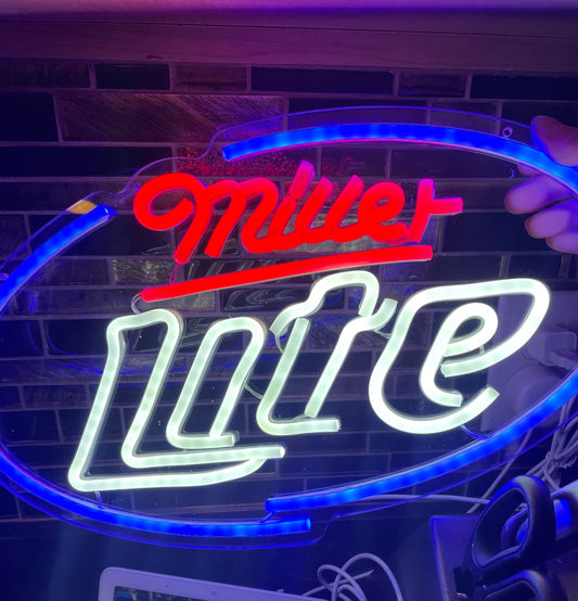 Miller Lite Beer Neon Sign For Bar Decor