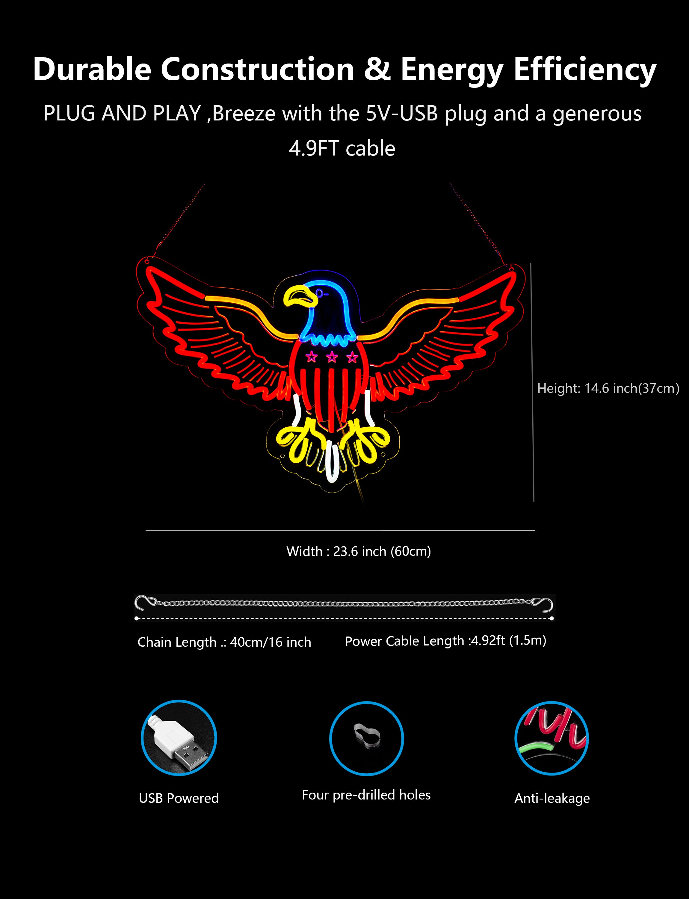 Eagle Neon Sign Light