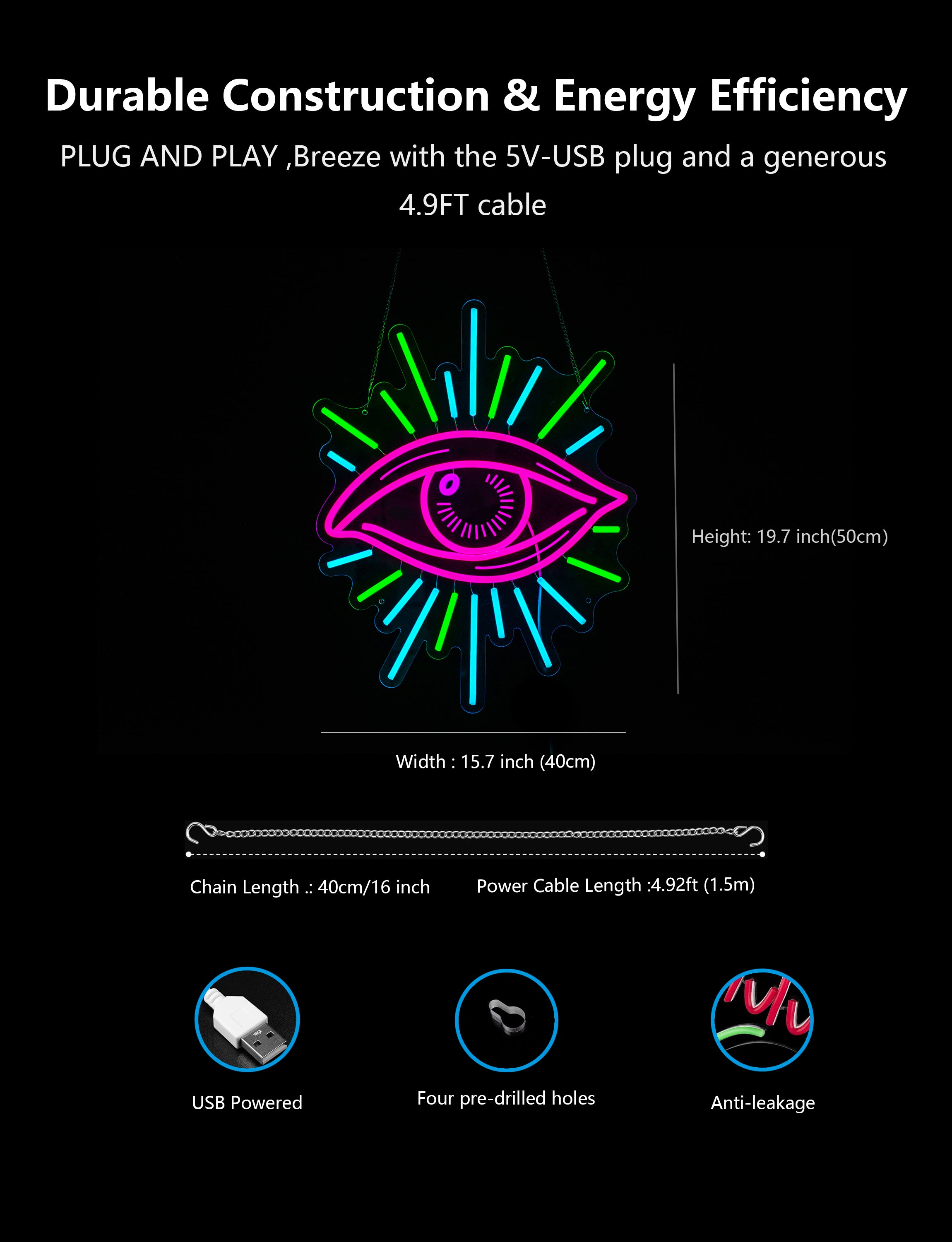 Evil Eye Neon Sign Light