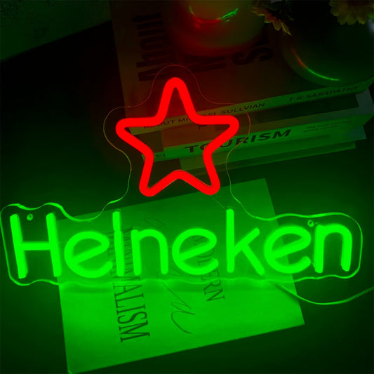 Heineken Beer Neon Sign For Bar Decor