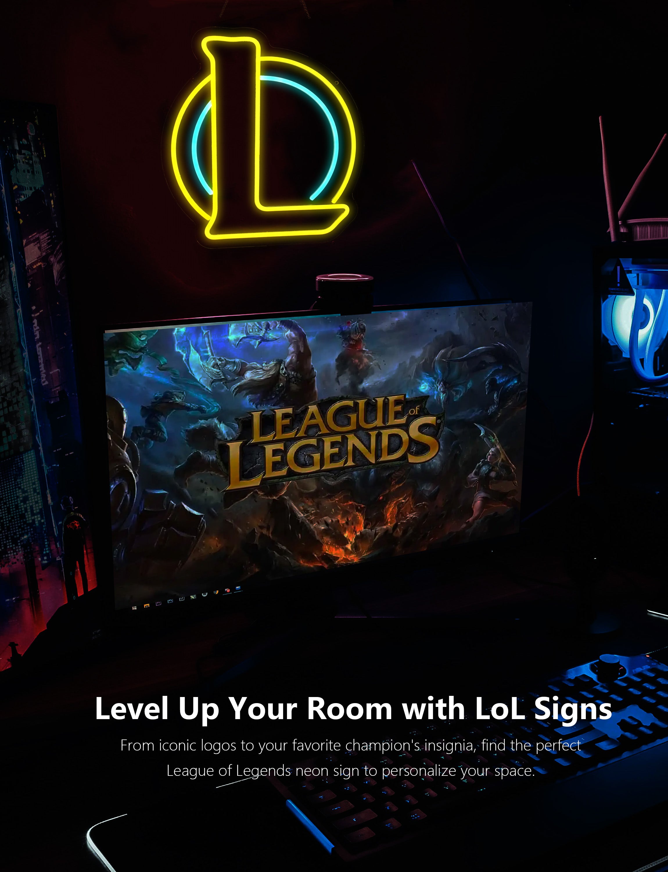 League of Legends Neon Sign For Gaming Room Wall Decor