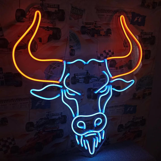 Longhorn Bull Neon Sign For Cowboy Wall Decor