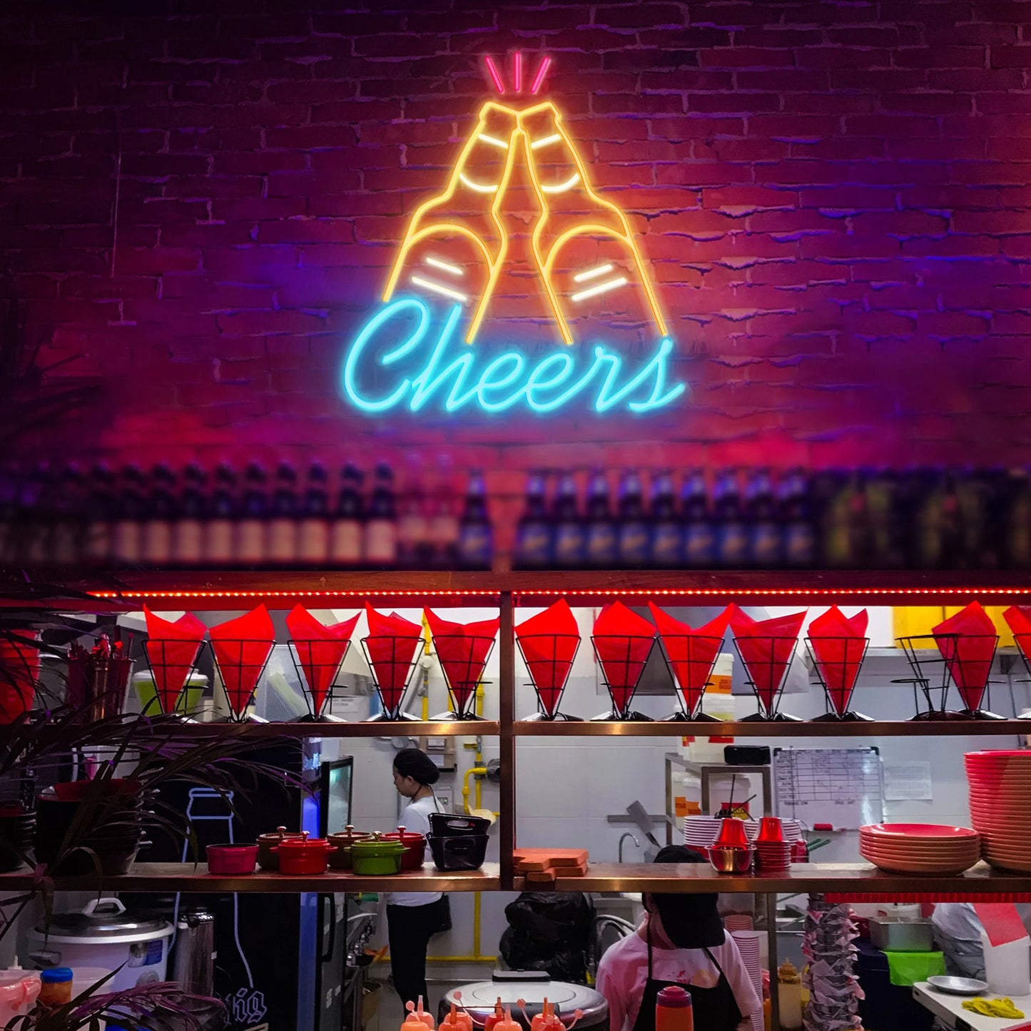 Cheers Neon Sign Custom Home Bar Decor