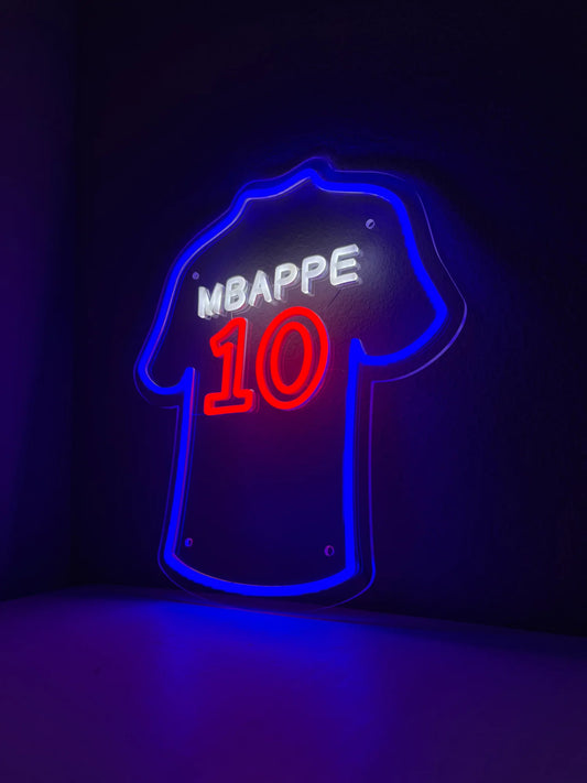 Mbappe #10 Glow Jersey Neon Sign Light