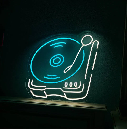 Record Player Led Neon Sign For Wall Art