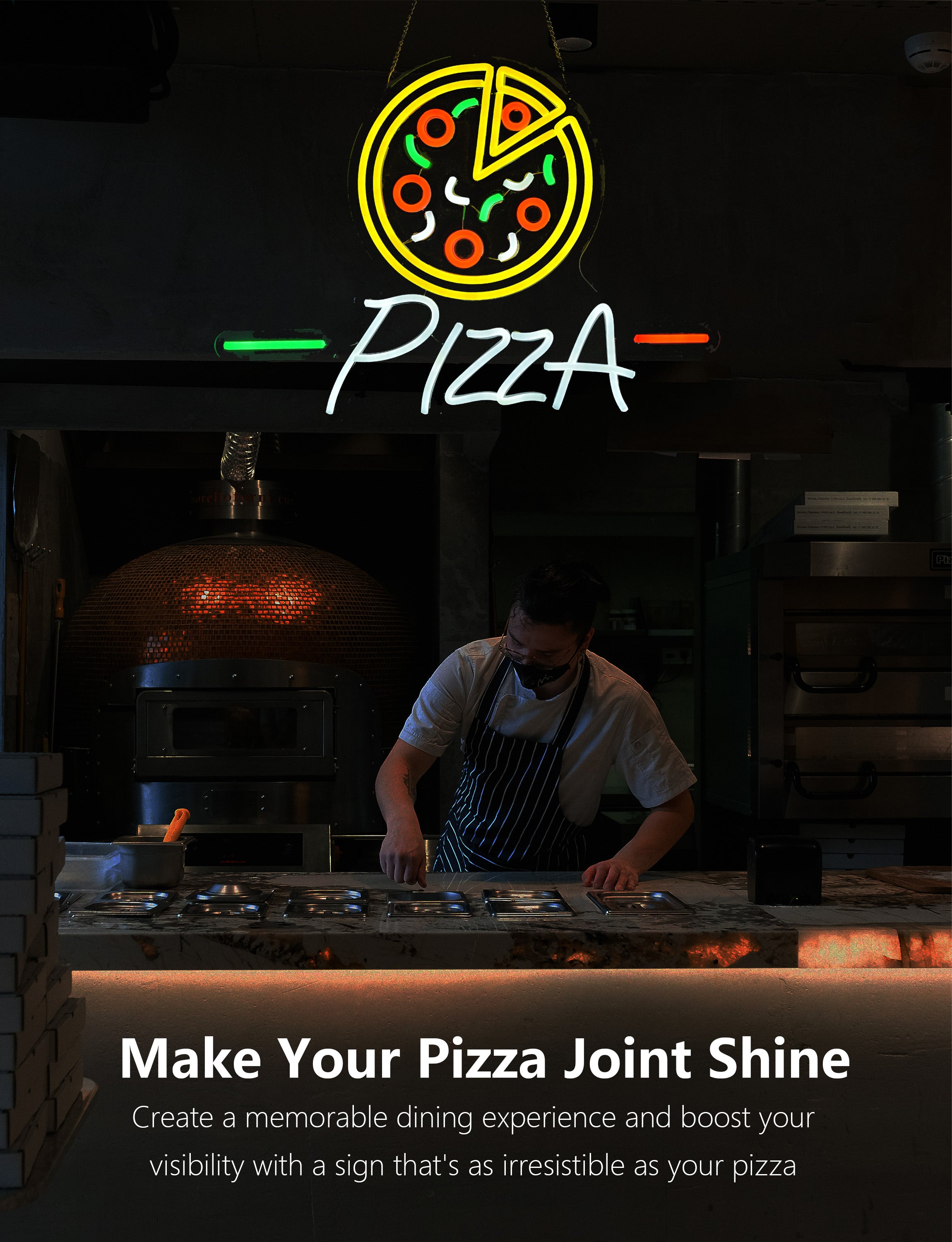 Pizza Neon Sign For Restaurant Wall Decor