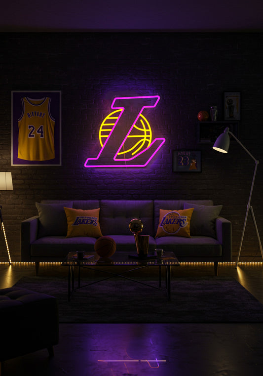Lakers Basketball Neon Sign Light
