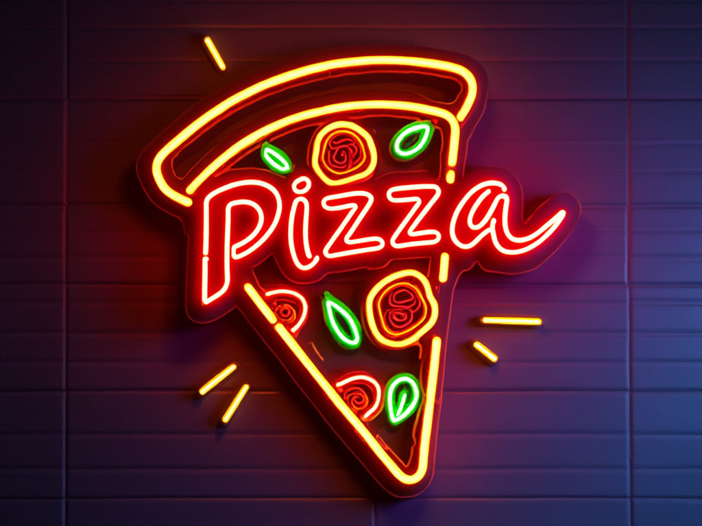 Brighten Your Space with Outdoor Neon Pizza Signs