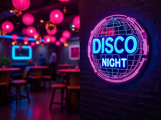 Disco Night Neon Sign: Illuminate Your Parties and Events with Vibrant Neon Art