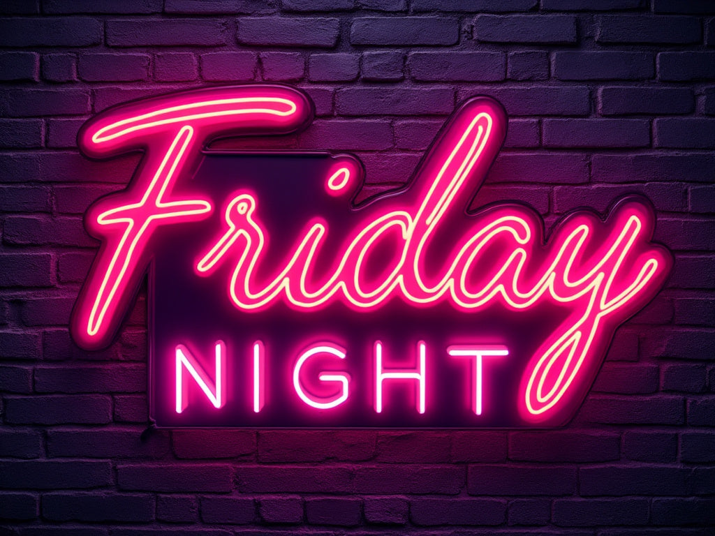 Friday Night Neon Sign for Unforgettable Events and Parties