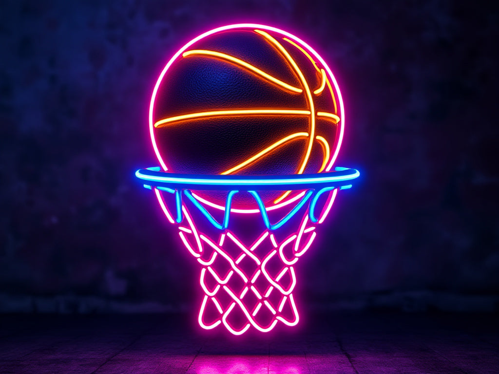 Basketball Night Neon Sports Lounge: Elevate Your Game Day Experience