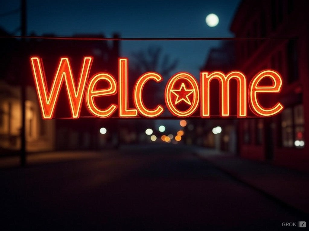 Welcome Neon Signs: Illuminating Spaces with Style and Functionality