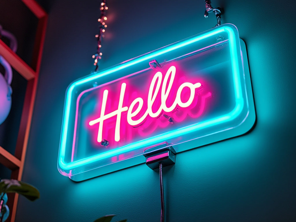 Hello Neon Sign: Brighten Your Space Instantly