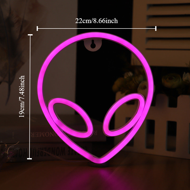 Alien Neon Signs - LED Wall Art for Bedroom to Office, Ideal for Kids Rooms, Hotels & Parties