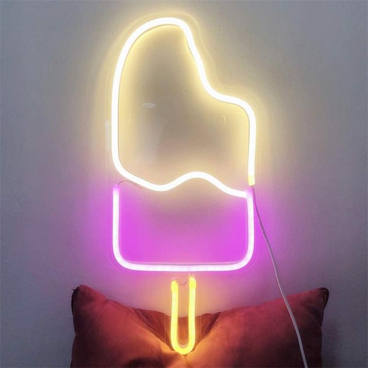 Stylish Ice Cream Soft Serve LED Neon Sign for Cafe/Bar Decor