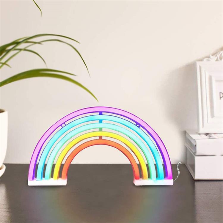 Rainbow LED Neon Sign for Dorm & Christmas Decor