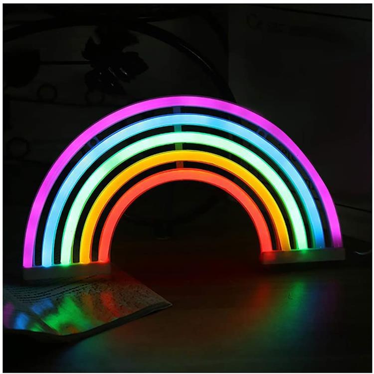 Rainbow LED Neon Sign for Dorm & Christmas Decor