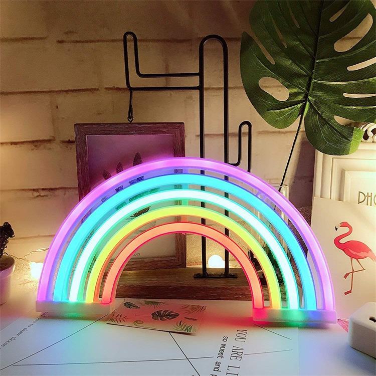 Rainbow LED Neon Sign for Dorm & Christmas Decor