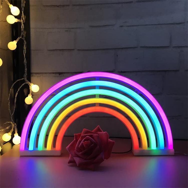 Rainbow LED Neon Sign for Dorm & Christmas Decor