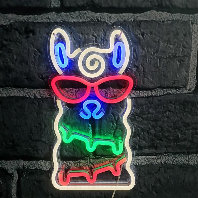 Alpaca  neon  sign atmosphere decoration