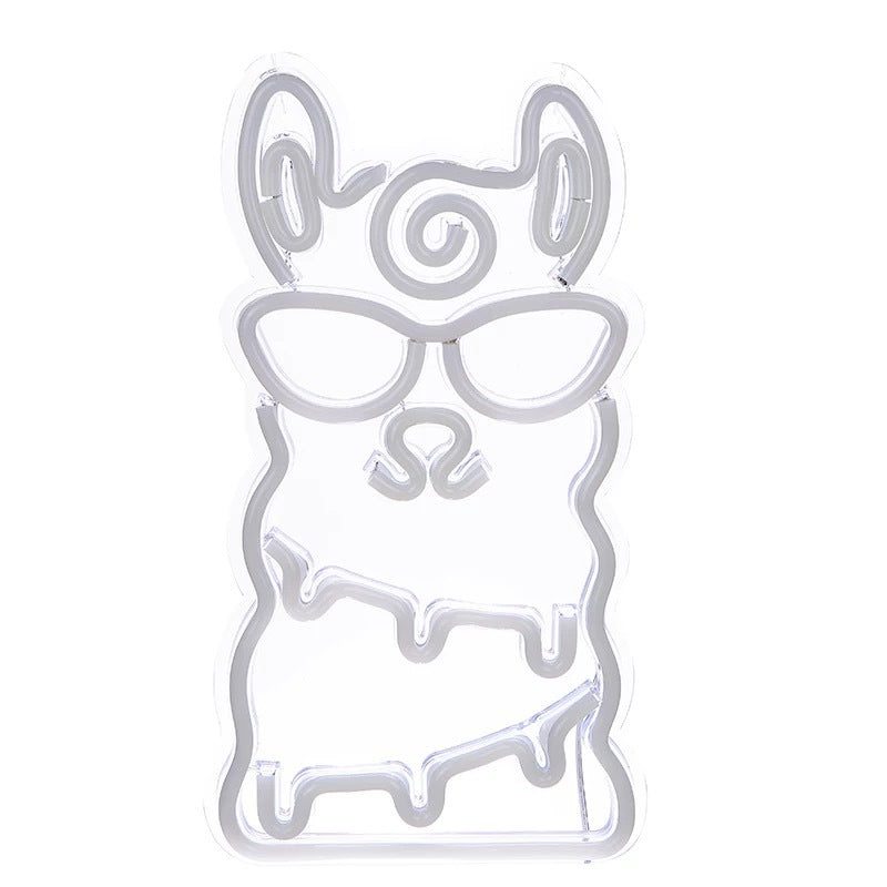 Alpaca  neon  sign atmosphere decoration