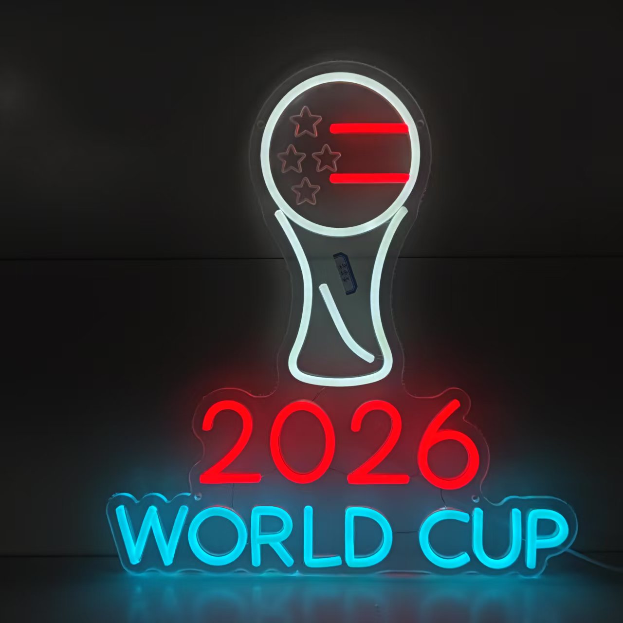 2026 FIFA World Cup Trophy Neon Sign Light For Wall Decor