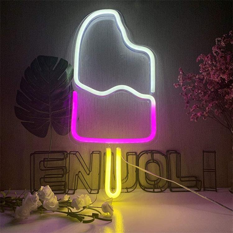 Stylish Ice Cream Soft Serve LED Neon Sign for Cafe/Bar Decor