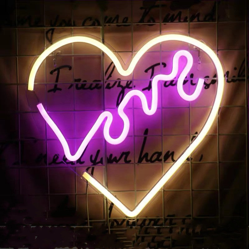 Love Heart Neon Sign - LED Light for Home/Party Decor & Gift Ideas