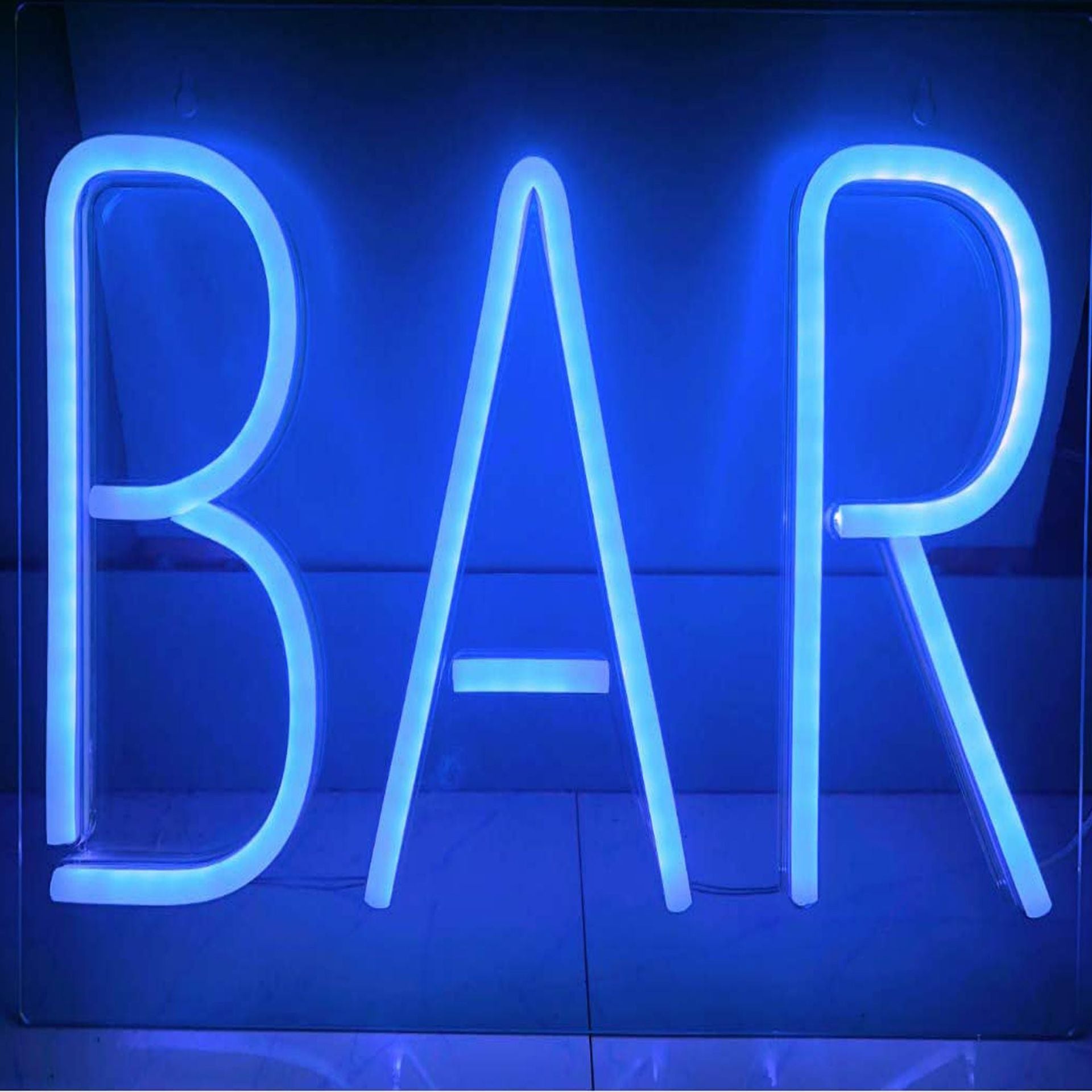 Yellow 'BAR' LED Neon Sign for Pub/Birthday Decor