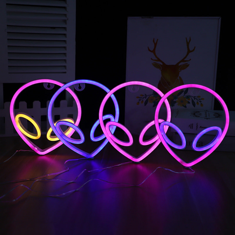 Alien Neon Signs - LED Wall Art for Bedroom to Office, Ideal for Kids Rooms, Hotels & Parties