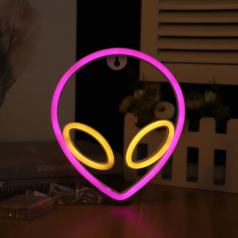 Alien Neon Signs - LED Wall Art for Bedroom to Office, Ideal for Kids Rooms, Hotels & Parties