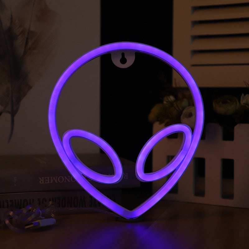 Alien Neon Signs - LED Wall Art for Bedroom to Office, Ideal for Kids Rooms, Hotels & Parties