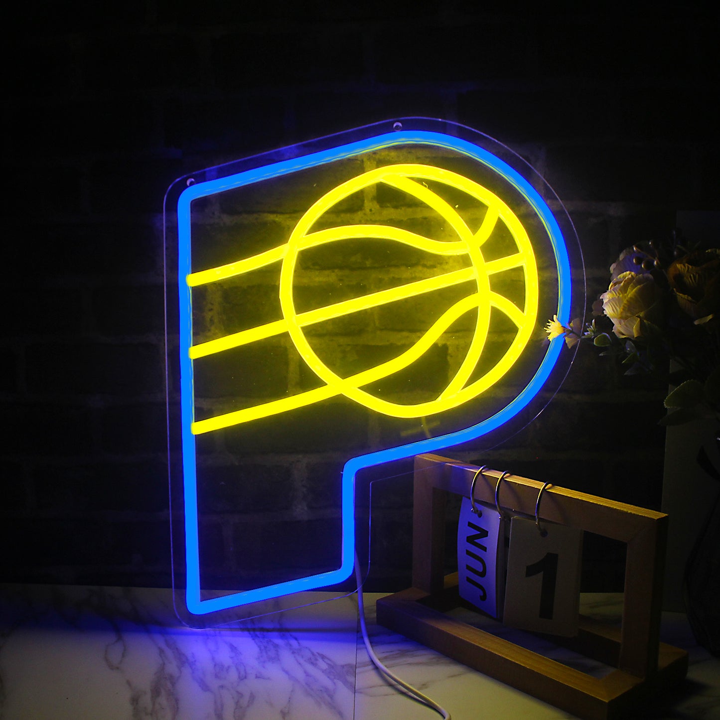 Indiana Pacers  Basketball Theme Neon Sign Light For Wall Decor