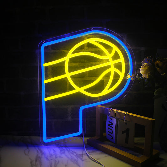Indiana Pacers  Basketball Theme Neon Sign Light For Wall Decor