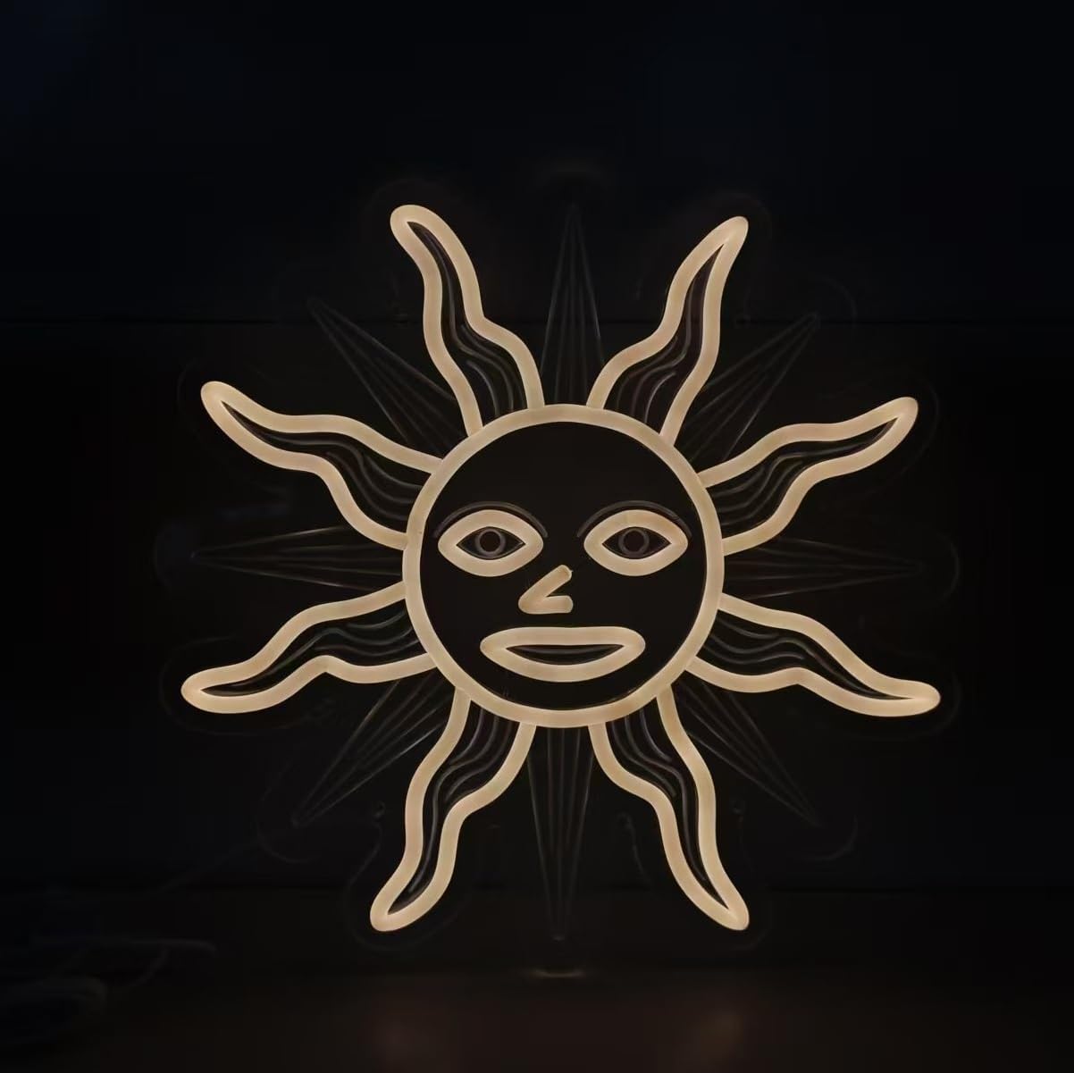 Sun Face Neon Sign Light