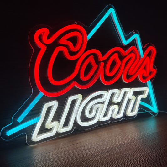 Coors Light Mountain Logo Neon Sign