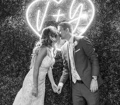 Custom Initials Heart Neon Sign
