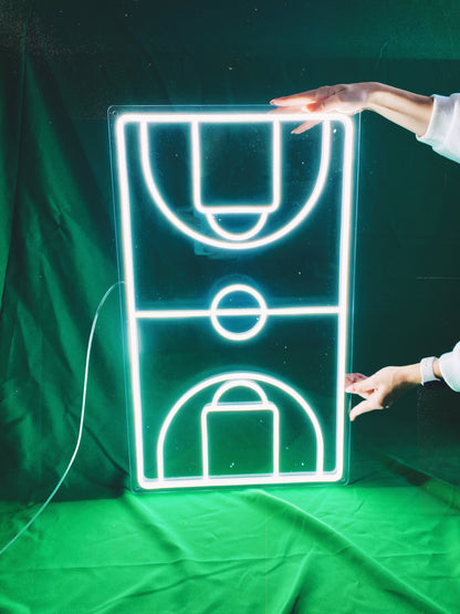 Basketball Field LED Neon Sign For Wall Decor