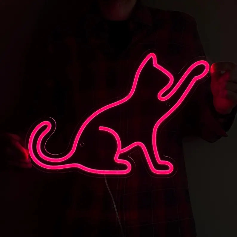 Cat Neon Sign For Wall Decor