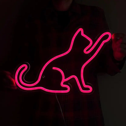 Cat Neon Sign For Wall Decor