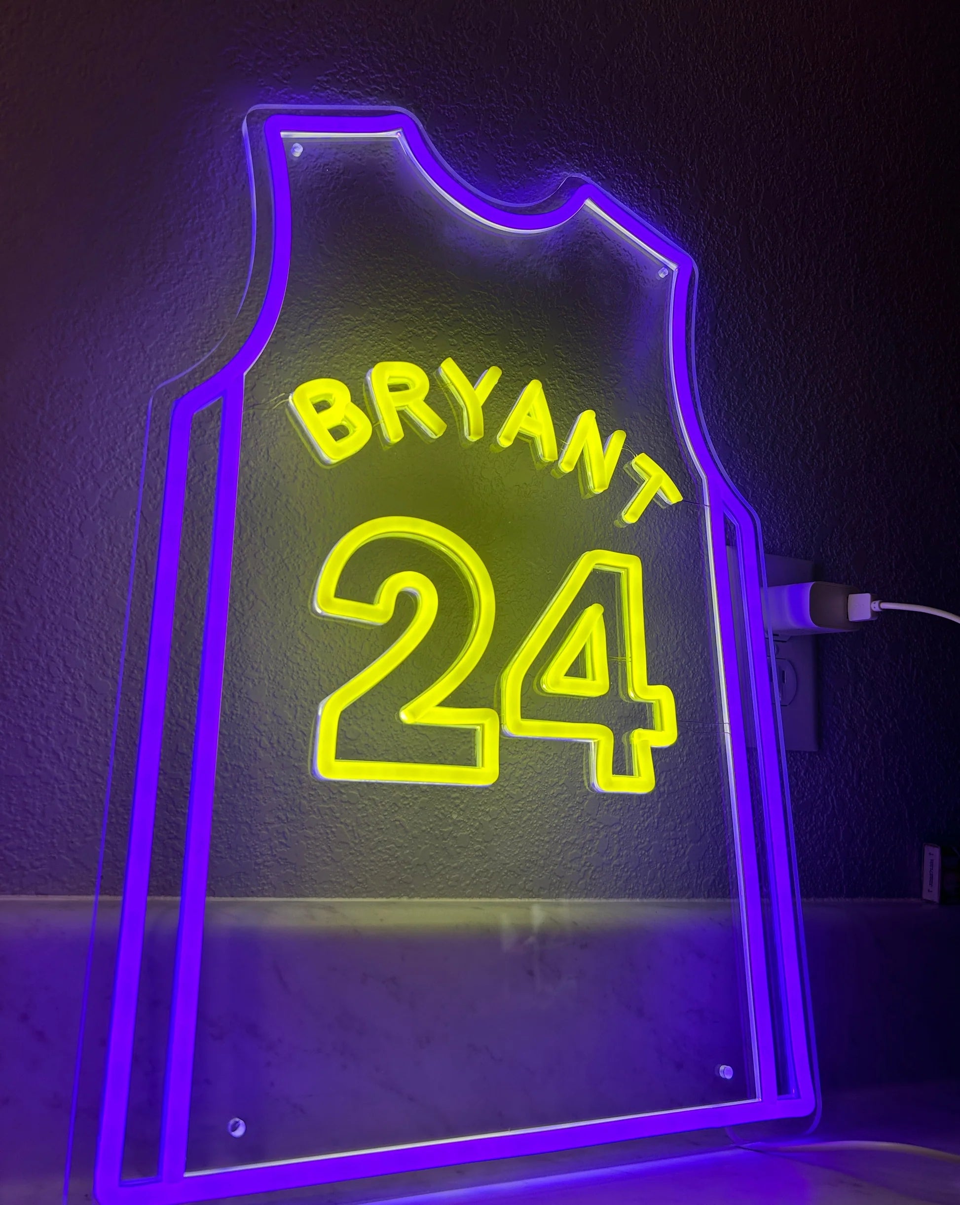 Kobe Bryant Glow Jersey Neon Sign Light