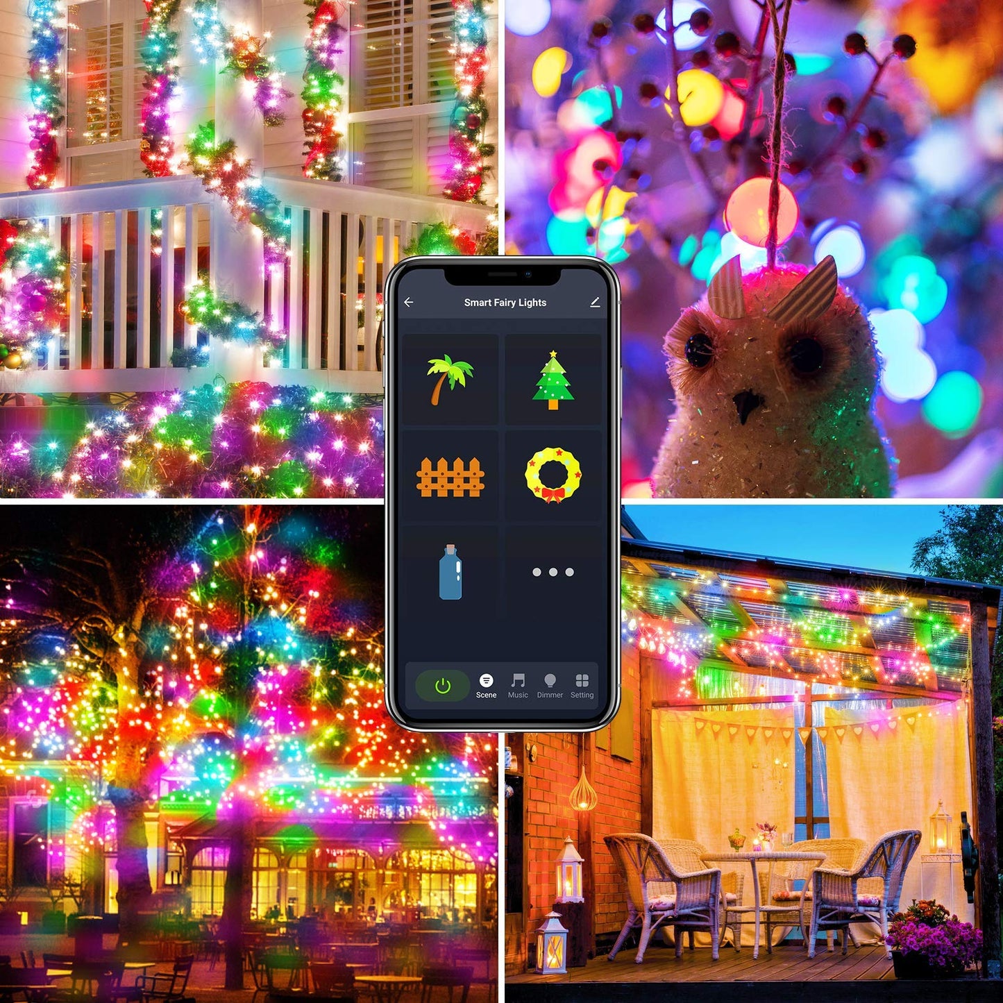 Colourthe Colorful Outdoor Globe Light String