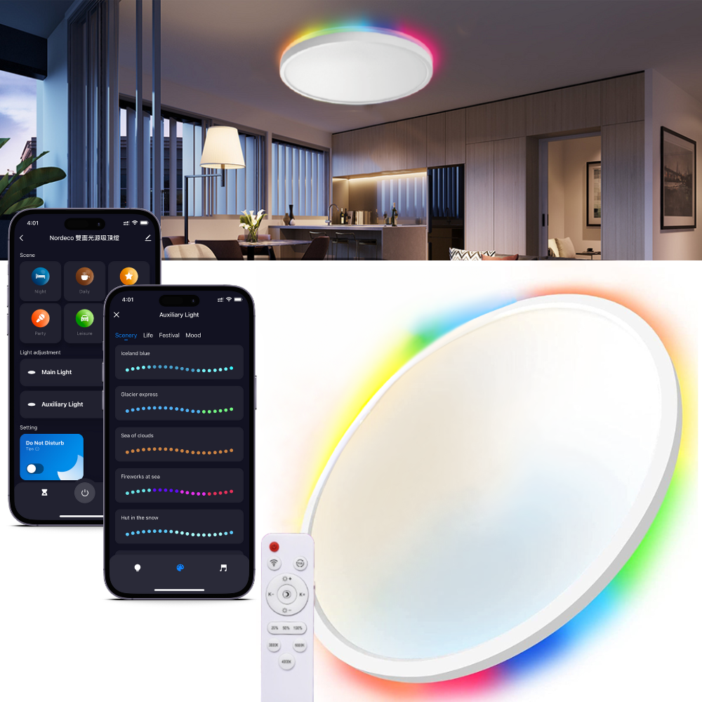 Colourthe Smart RGB LED Ceiling light (Double-Sided Light Source)