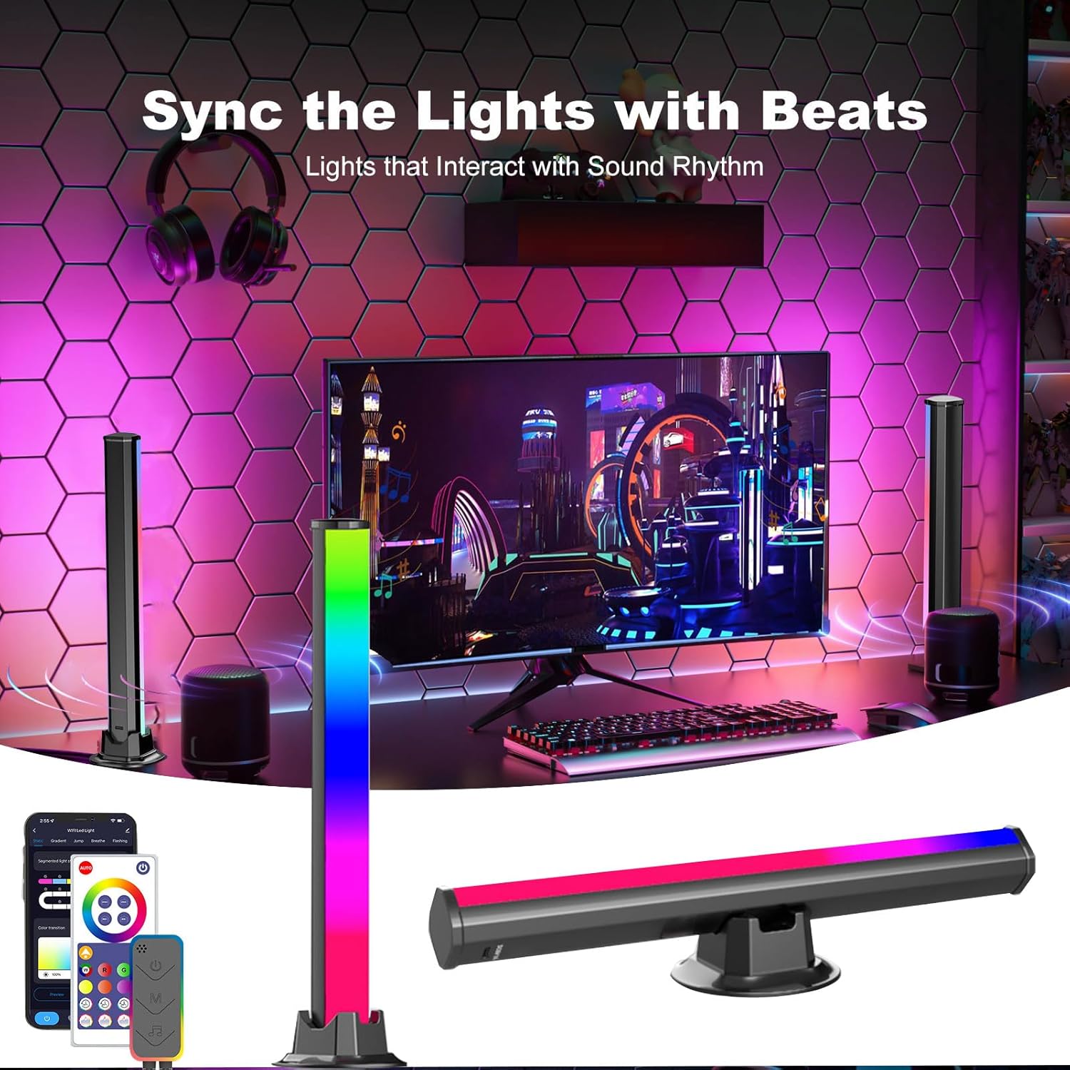 Colourthe RGBIC Music Rhythm Table Backlight