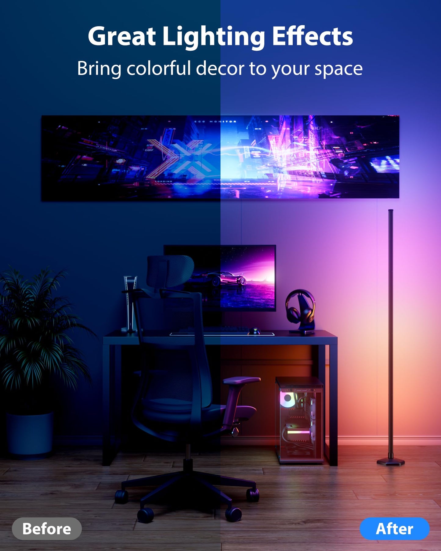 Colourthe Smart LED Corner Floor Lamp
