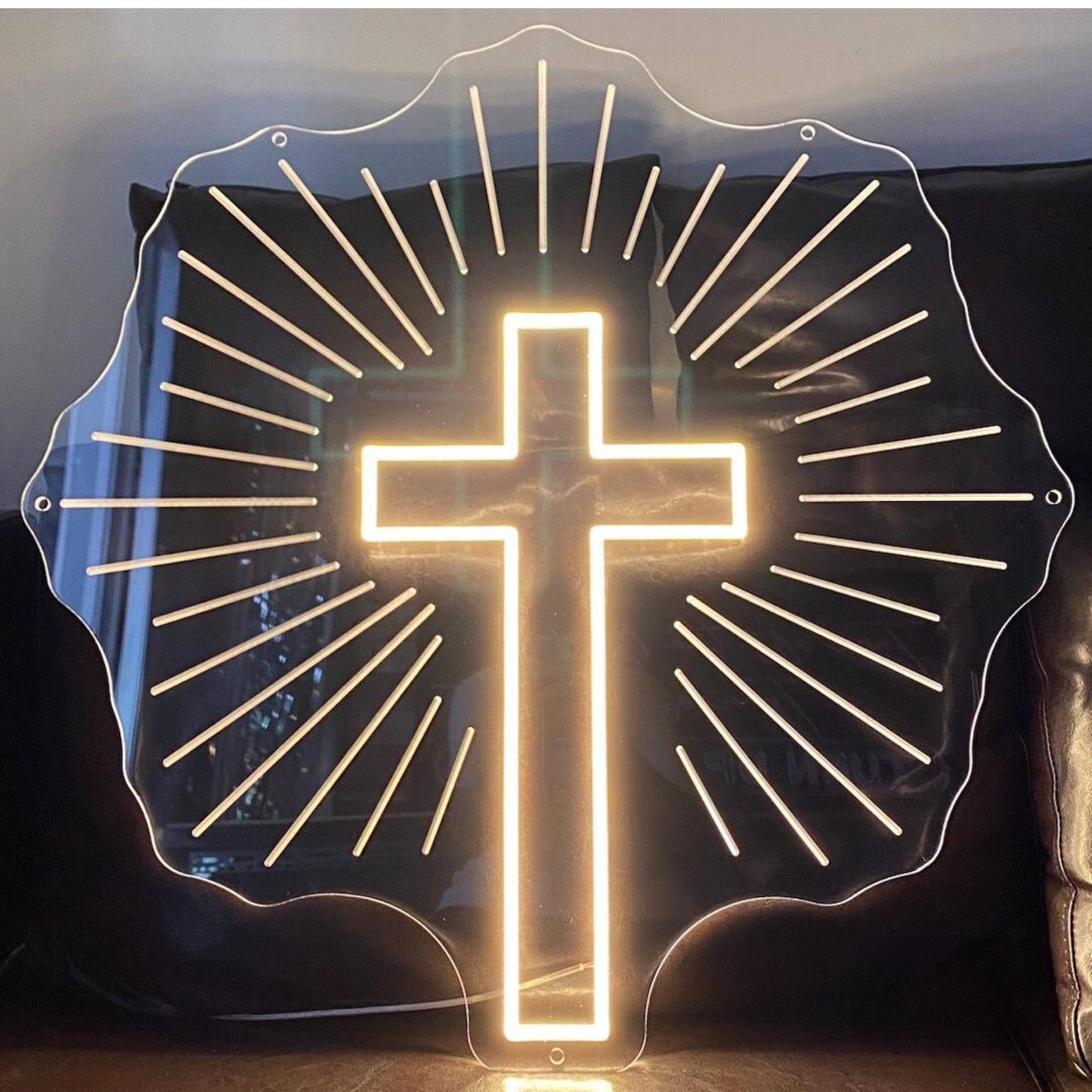 Cross Jesus LED  Neon Sign For Wall Hanging