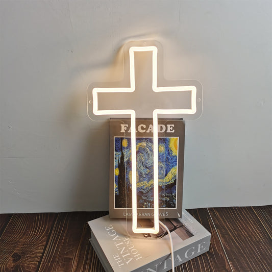 Cross Jesus LED  Neon Sign For Wall Hanging