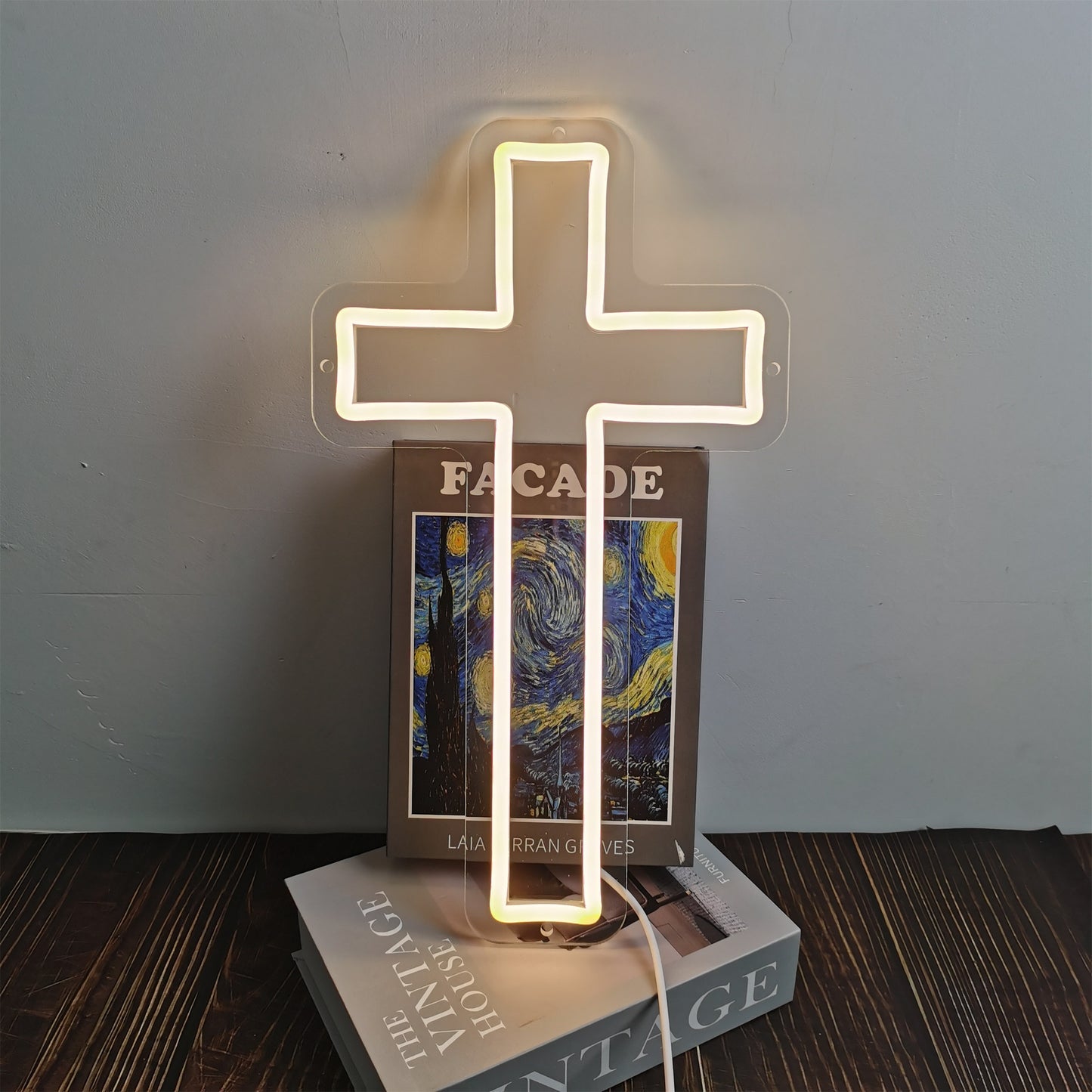 Cross Jesus LED  Neon Sign For Wall Hanging