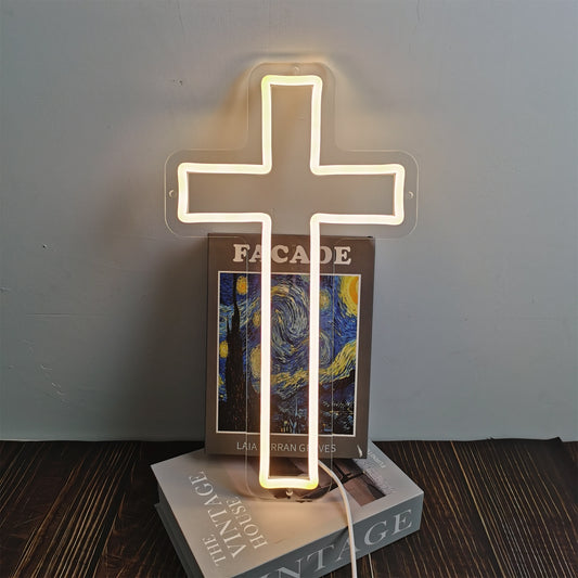 Cross Jesus LED  Neon Sign For Wall Hanging